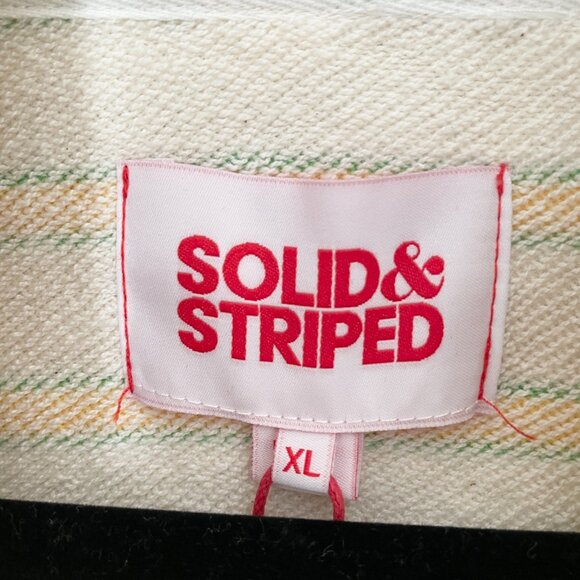 Women SOLID & STRIPEDThe Jolie Hoodie in Yellow Striped Size Extra Large - Picture 5 of 11